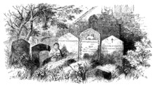 19th Century Engraving Of Grave Of William Wordsworth, UK