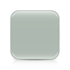Wall Mural - Gray blank button with reflection