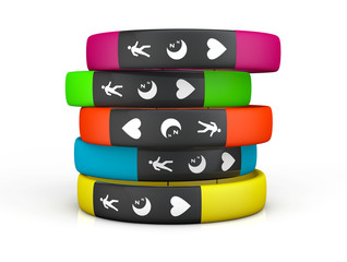 Poster - Multicolour Fitness Trackers
