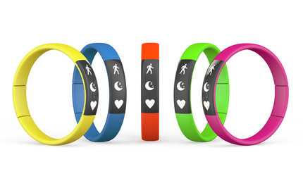Poster - Multicolour Fitness Trackers
