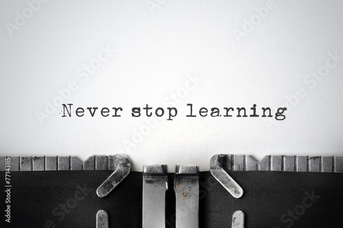 Fényképezés Knowledge. Inspirational quote typed on an old typewriter.