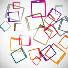 Sticker - abstract background: tablet