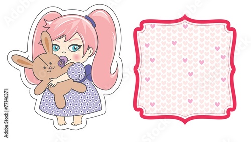 Desenho Bebe Nene Crianca Frame Menina Boneca Buy This Stock Vector And Explore Similar Vectors At Adobe Stock Adobe Stock