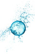 Leinwandbild Motiv Splash water ball isolated