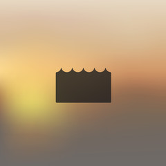 Poster - wave icon on blurred background