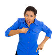 © pathdoc - mad angry, unhappy, annoyed woman asking you talking to me?