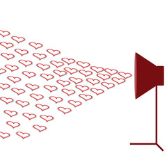 Canvas Print - background with hearts of many of speaker