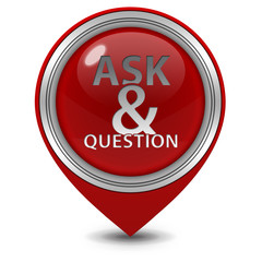 Canvas Print - Q&A  pointer icon on white background