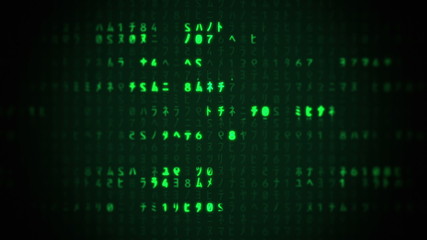 Matrix Characters Scrolling