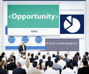 Wall Mural - Business People Opportunity Web Design Seminar Concept