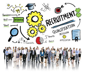 Wall Mural - Diversity Business People Recruitment Profession Concept