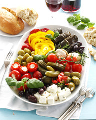 Canvas Print - Antipasti plate