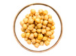© spafra - Chickpeas on bowl on white background seen from above