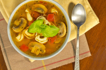 Wall Mural - Mushroom Tortellini Soup