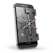© Maksym Yemelyanov - Mobile security concept. Smartphone or cellphone with vault or s