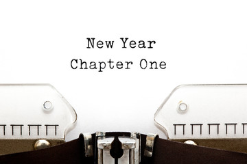 Wall Mural - New Year Chapter One Typewriter