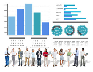 Wall Mural - Business People Marketing Strategy Digital Communication Concept