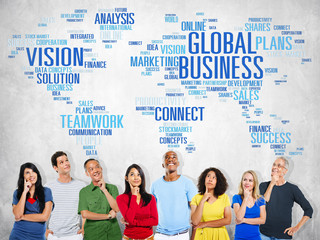 Wall Mural - Global Business World Commercial Business People Concept