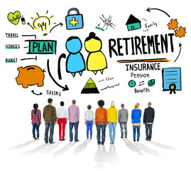 Wall Mural - Diversity Casual People Retirement Vision Aspiration Concept