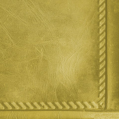 Canvas Print - yellow leather background, edging.