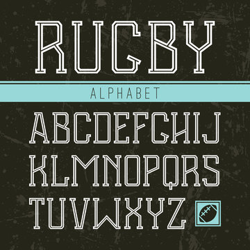 Serif font medium in the sport style