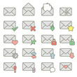 © flovie - Set of icons for messages. Vector illustration.