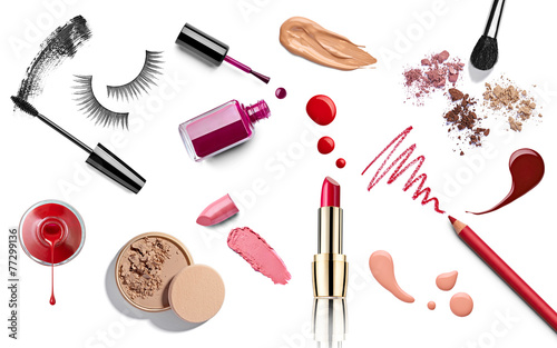 Fotomural make up beauty lipstick nail polish liquid powder mascara pencil