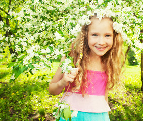 Canvas Print - Child at spring