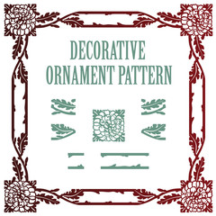 Wall Mural - Vector element flowers for creating borders & frames