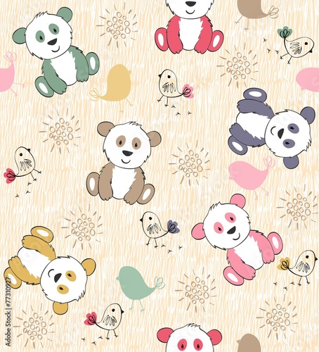 Naklejka - mata magnetyczna na lodówkę seamless pattern