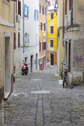 Obraz w ramie Old Town in Piran, Slovenia