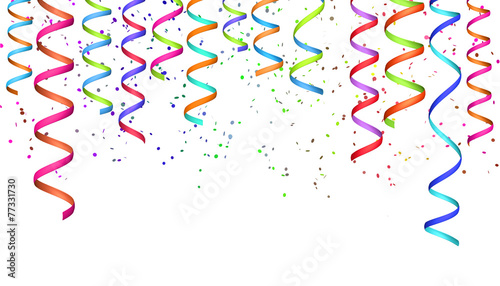 Luftschlangen bunt Konfetti - Acheter cette illustration libre de droit