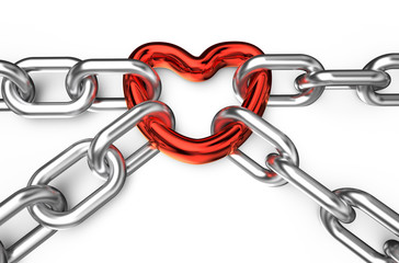 Poster - heart connected chains