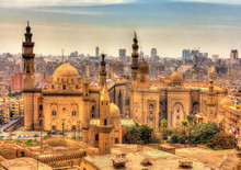 View Of The Mosques Of Sultan Hassan And Al-Rifai In Cairo - Egy