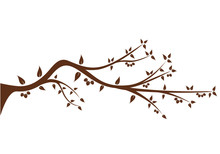 Silhouette Of Tree Branch For Your Decoration