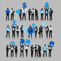 Sticker - Business People Team Connection Corporate Vector Concept