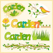 garden set of elements for design