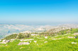 View north from Umm Qais, Jordan with Golan Heights visible