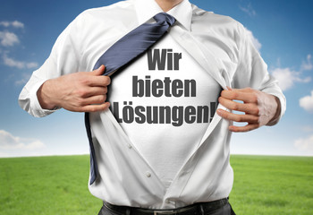 Poster - Wir bieten Lösungen!