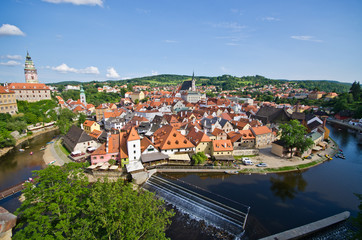 Sticker - Cityscape of Cesky Krumlov ( UNESCO heritage list)