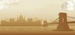 budapest skyline vector illustration