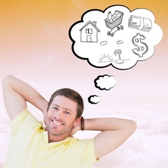 Poster - Composite image of casual man smiling