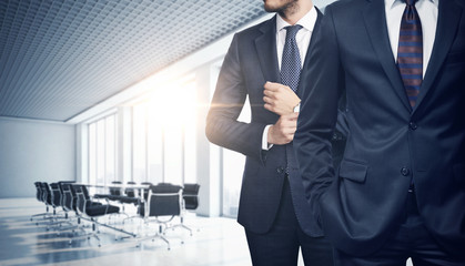 Wall Mural - Two businessmen in office