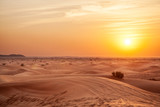 Fototapeta  - Sundown in desert.
