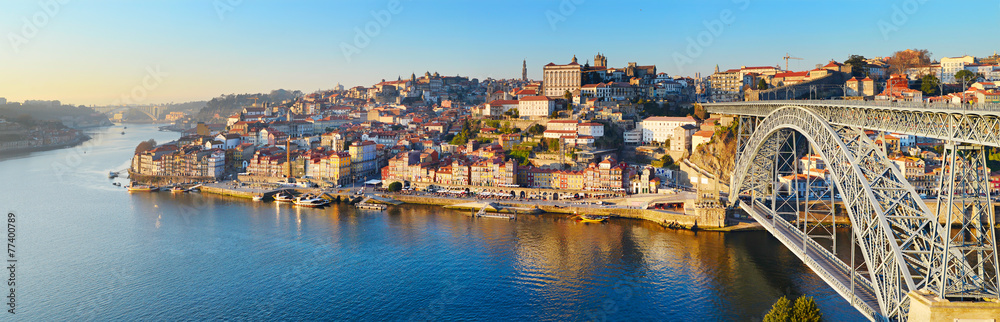 Porto skyline, Portugal - obrazy, fototapety, plakaty 
