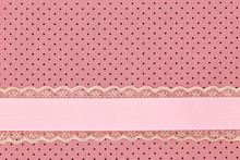 Pink Retro Polka Dot Textile Background