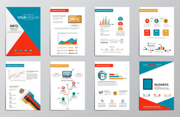 Wall Mural - business infographics elements for corporate brochures