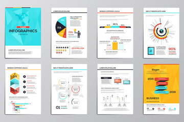 Poster - business infographics elements for corporate brochures