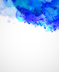 Aufkleber - Abstract artistic watercolor blots