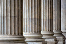 Colonnade In Rome Close Up